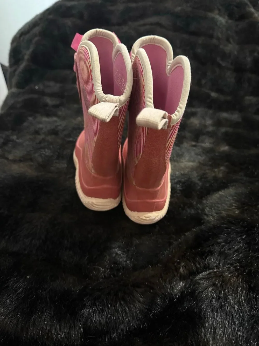 Muck Boots Halo Season Boots pink striped 10 shoes bow